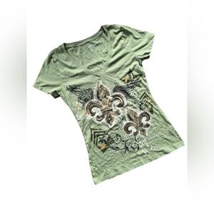 NWT Deadstock Y2K Affliction Style Bobbie Brooks Shirt size Small